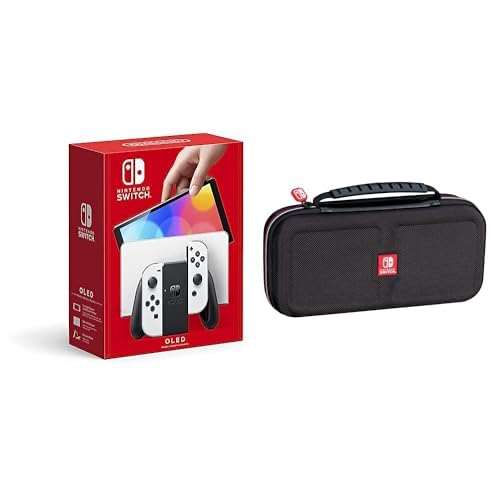 Nintendo Switch OLED Model with White Joy-Con and Black Travel Case Y919749