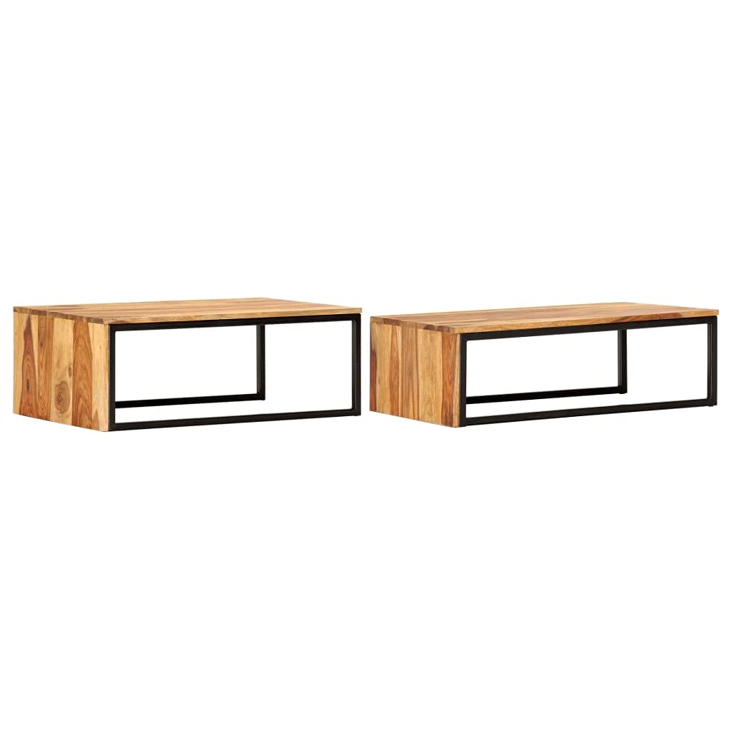 Coffee Table Nesting Tables 2 pcs Solid Sheesham Wood B6319