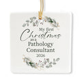 Ceramic 3-inch Square-Shaped Christmas Ornament B85840