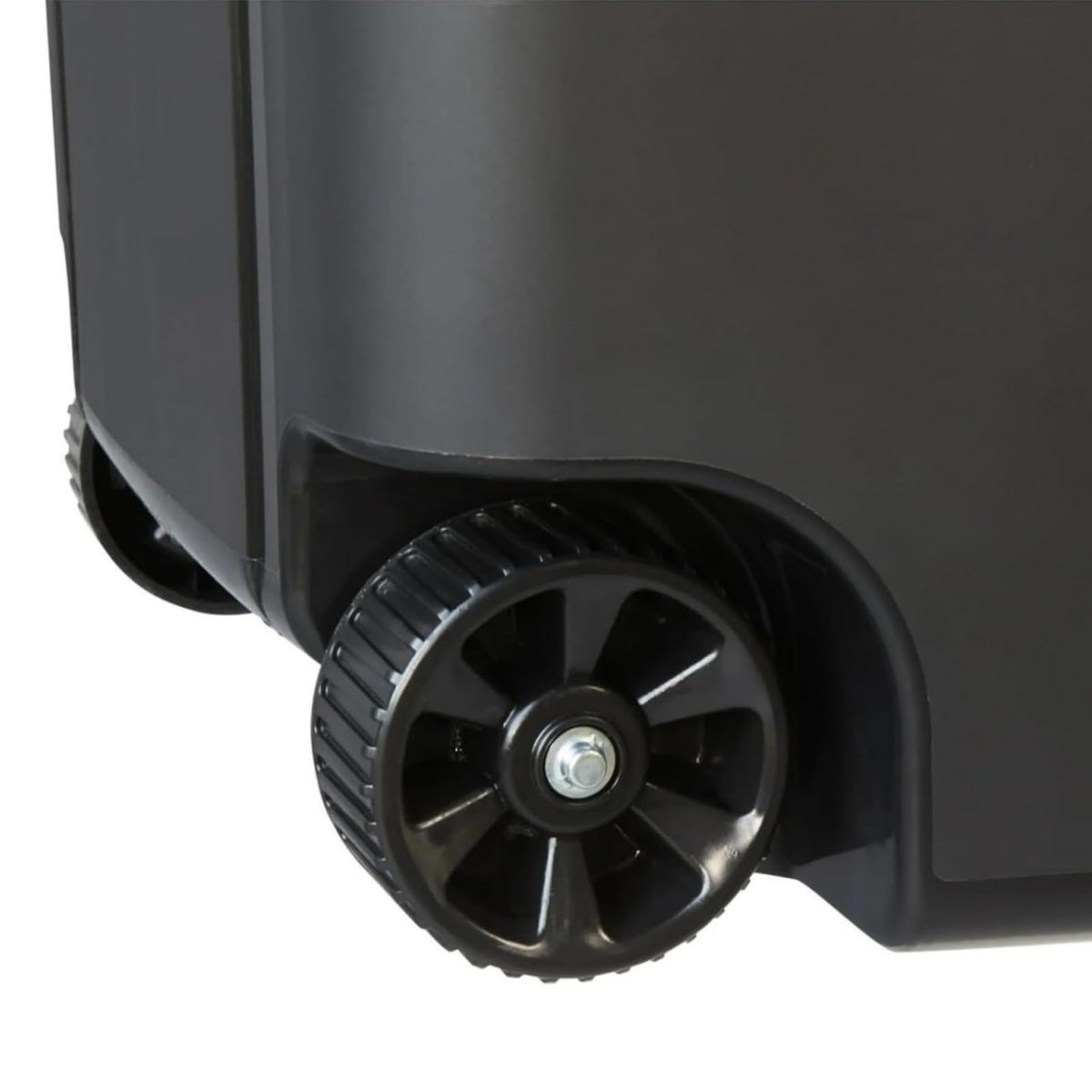 Black 45 Gallon Wheeled Heavy Duty Plastic Trash Can with Lid T7255