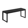 Black 2-Person Outdoor Bench Y66695