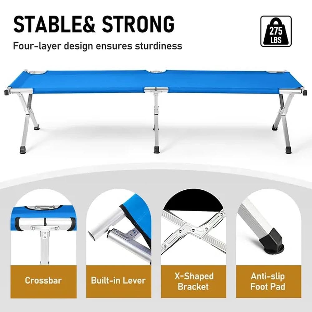 Portable Folding Camping Cot with Carrying Bag Y40244