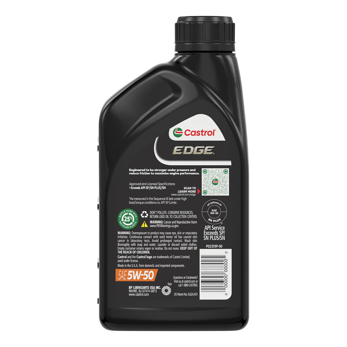 5W-50 Full Synthetic Motor Oil, 1 Quart, Pack of 6 V178859