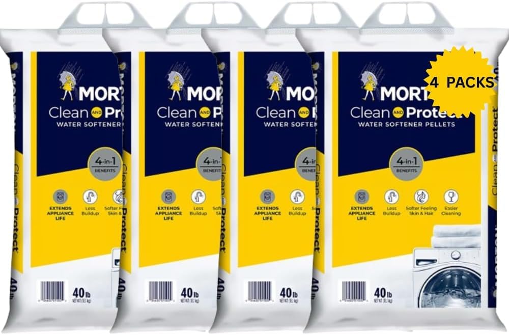 Water Softener Salt Pellets 4 Pack 160 lbs Sodium Chloride Y19943