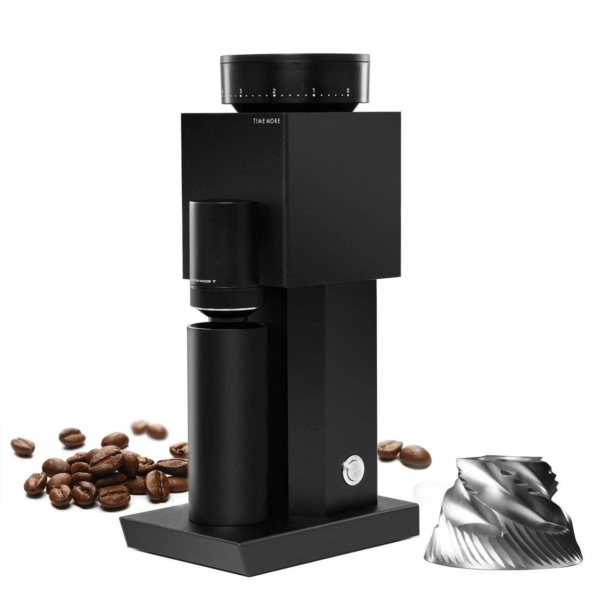 Electric Coffee Grinder 150 Adjustable Settings Stainless Steel Black X4380