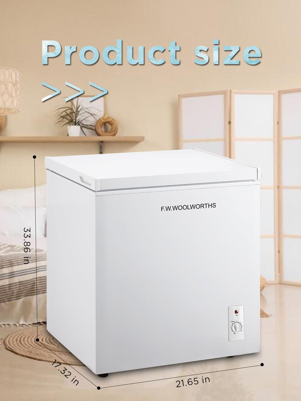 7.0 Cu.Ft Chest Freezer with Removable Basket, White Q84408