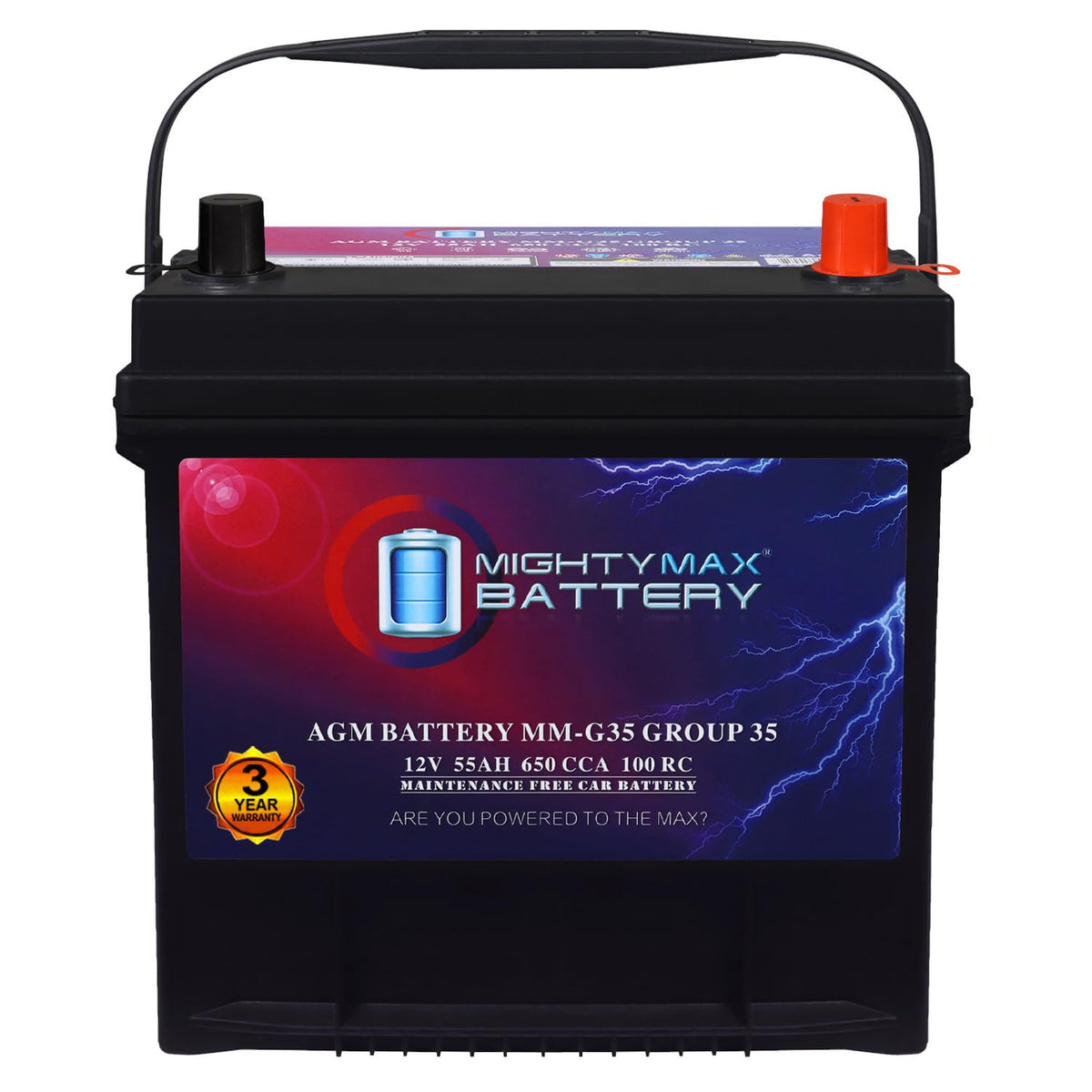 12V 55Ah AGM Replacement Battery Q242