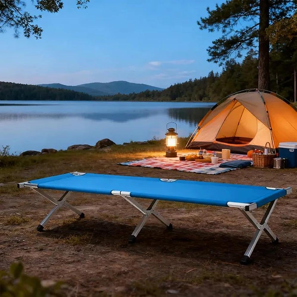 Portable Folding Camping Cot with Carrying Bag Y40244