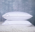 King Size Goose Feather Down Bed Pillow 2 Pack Cotton Medium Firm Set of 2 G2898