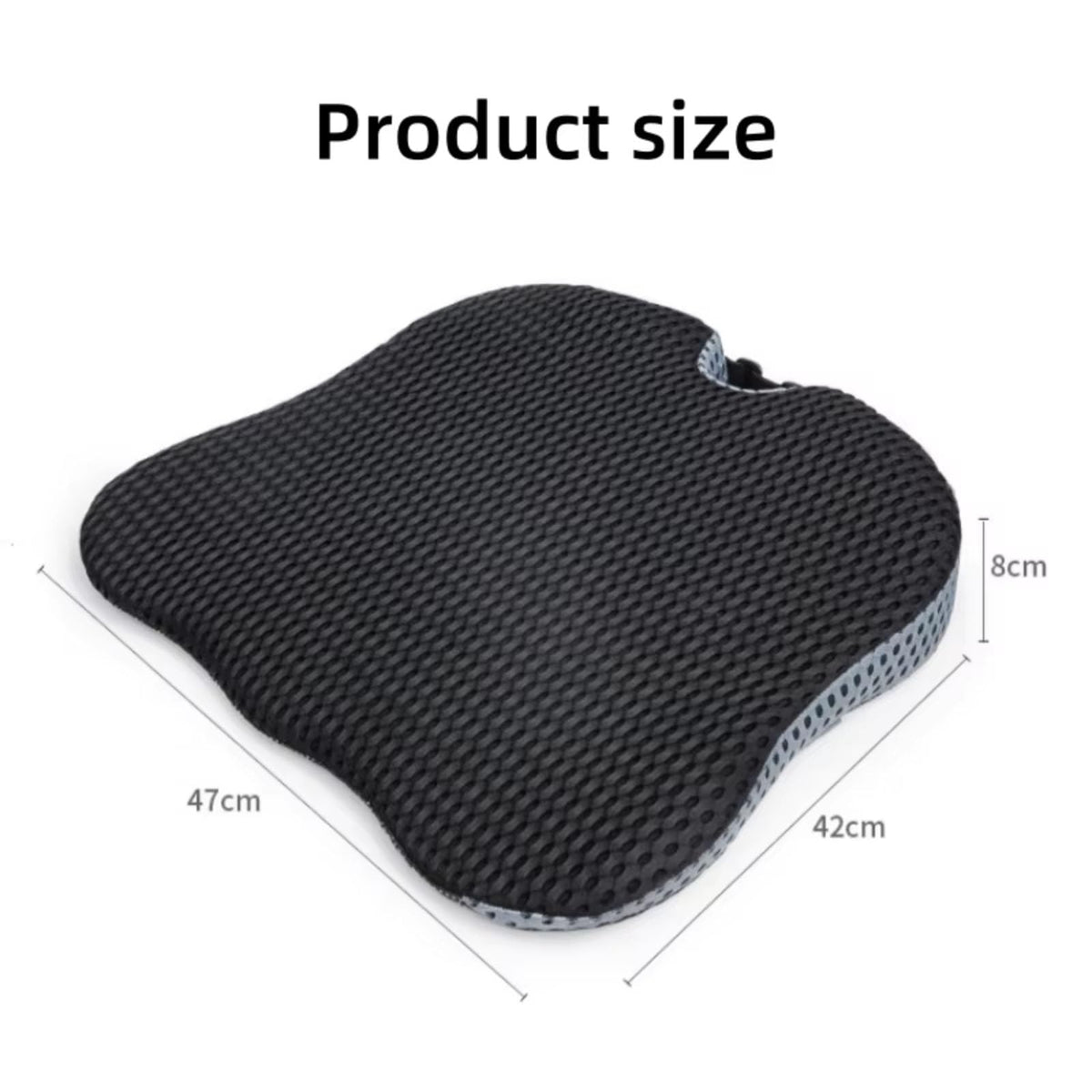 Black Memory Foam Car Seat Booster Cushion J305732