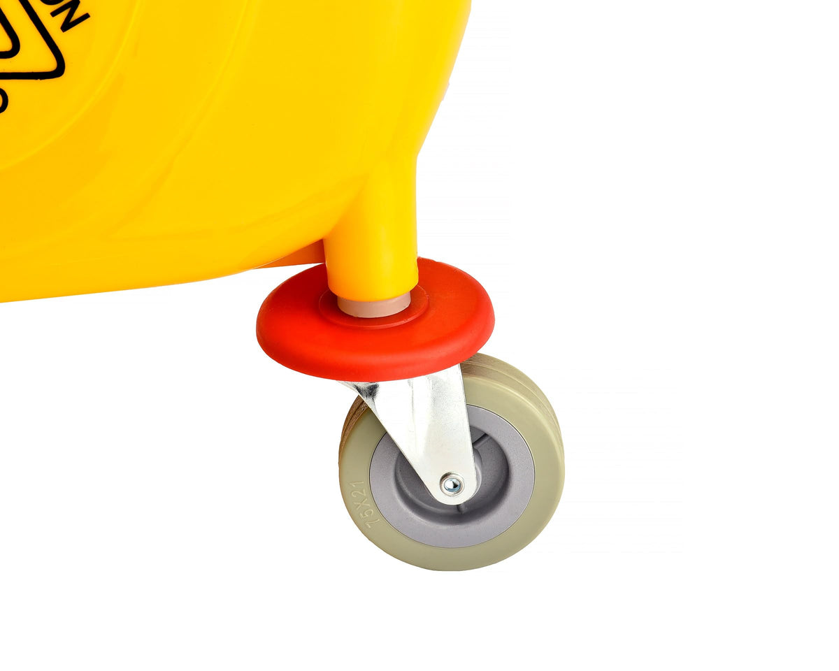 35 qt. Yellow Mop Bucket on Wheels B324