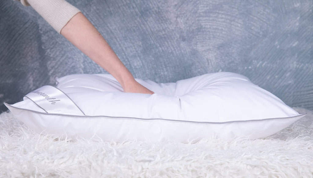 King Size Goose Feather Down Bed Pillow 2 Pack Cotton Medium Firm Set of 2 G2898