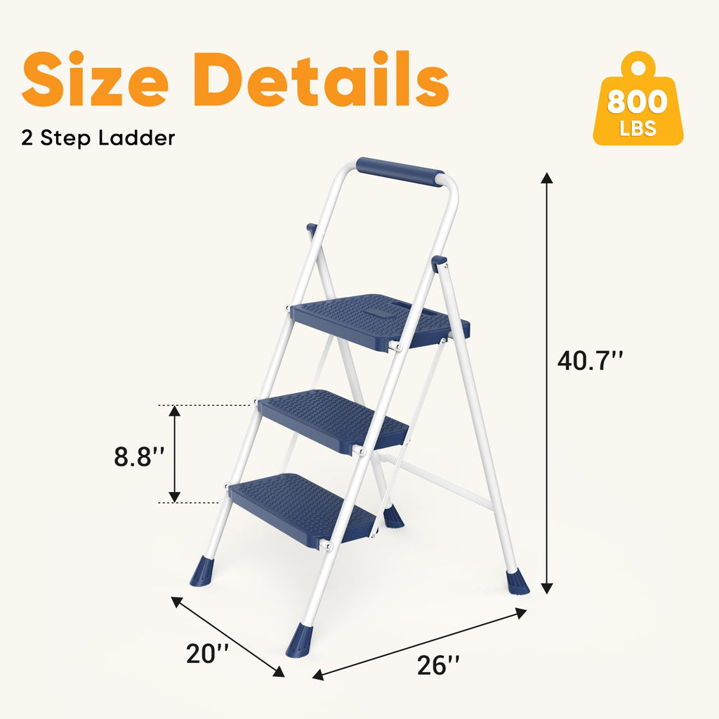 3 Step Folding Step Stool with Safety Lock L105134