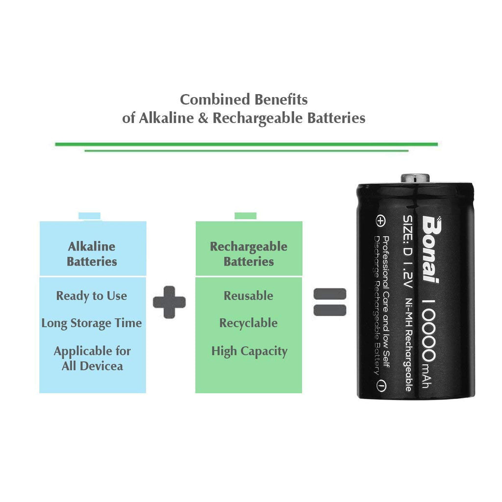 Rechargeable D Batteries 8 Pack G62429