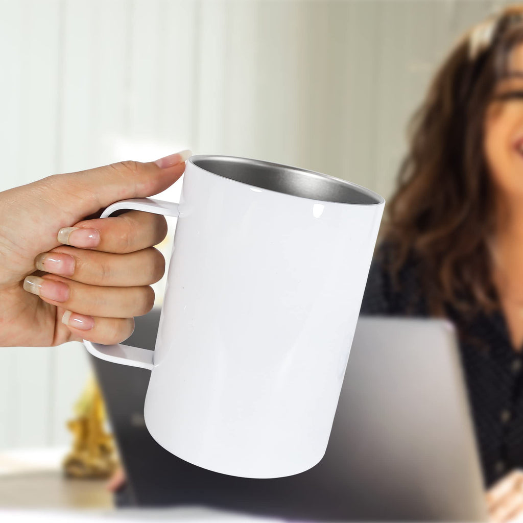 16oz Stainless Steel Sublimation Mug with Lid, 4 Pack D94129