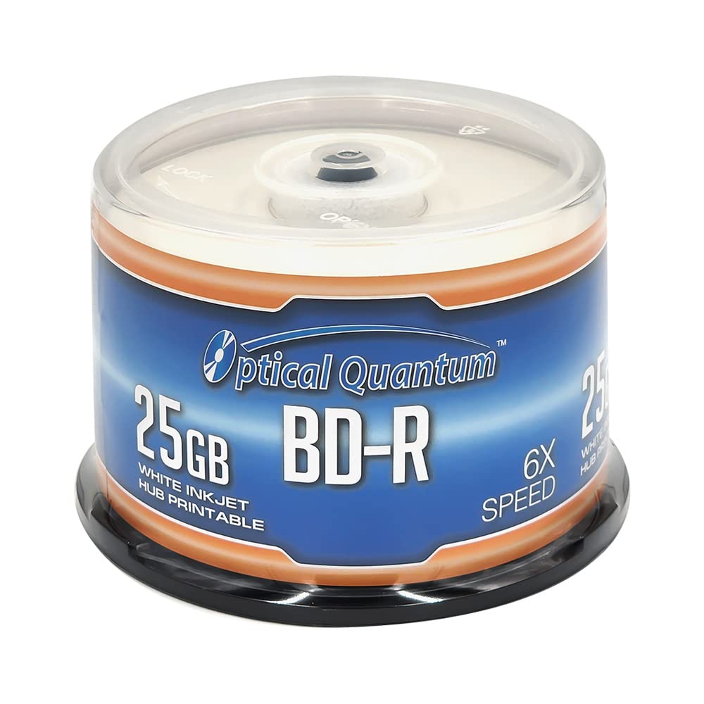 25GB 6X White Inkjet Printable Blu-ray Discs 50-Pack N51373