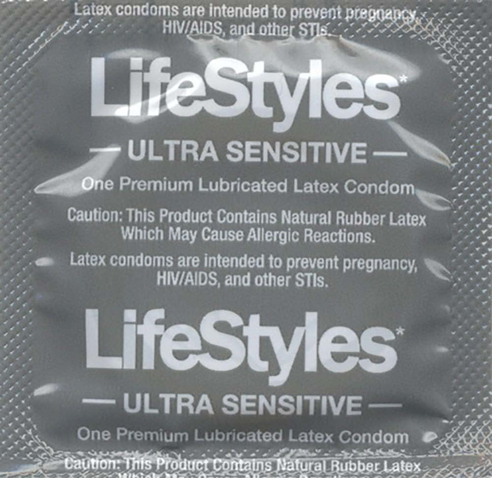 Ultra Sensitive Lubricated Natural Latex Condoms 100 Count J23326
