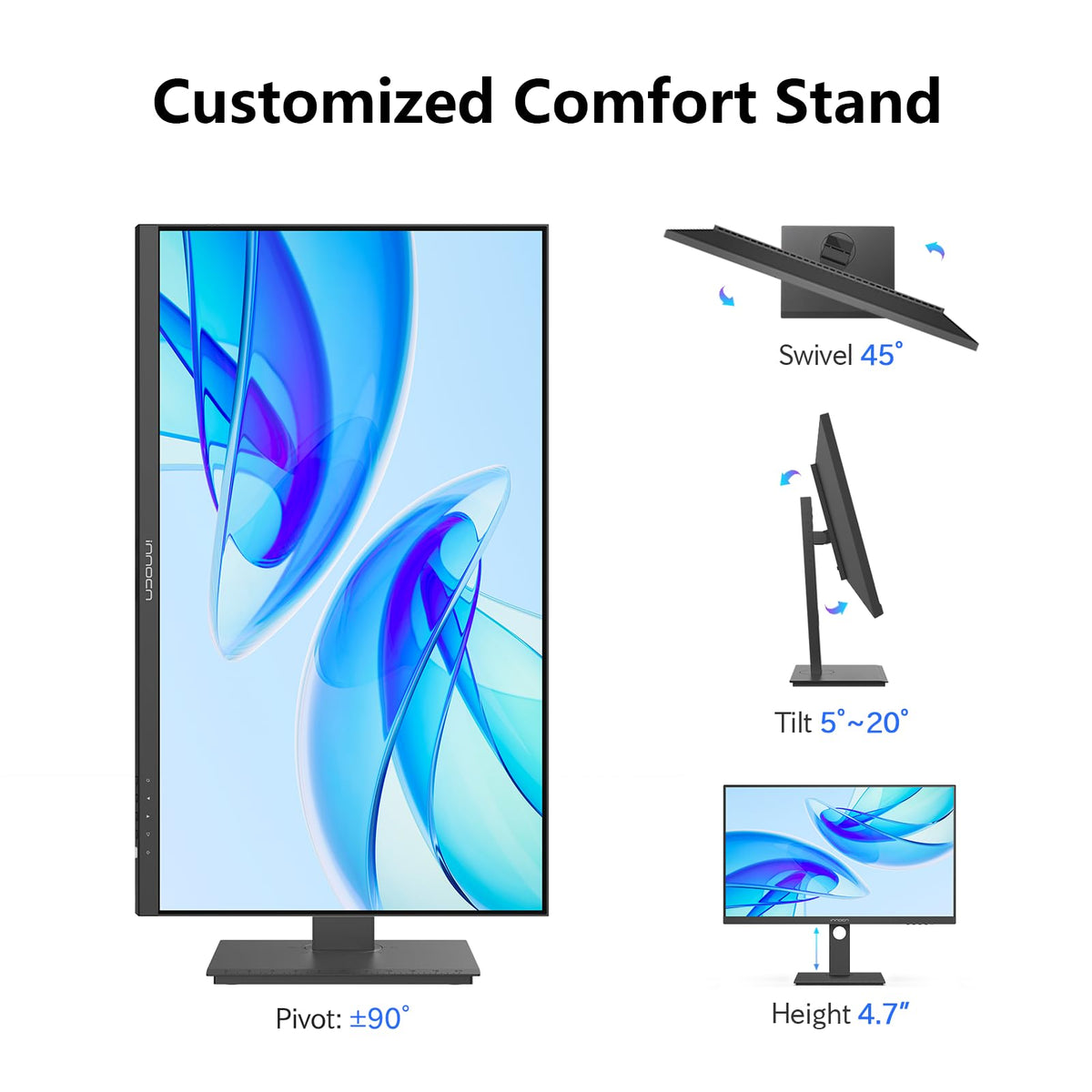 27" 4K USB-C IPS Monitor with Built-in Speakers, Black P191