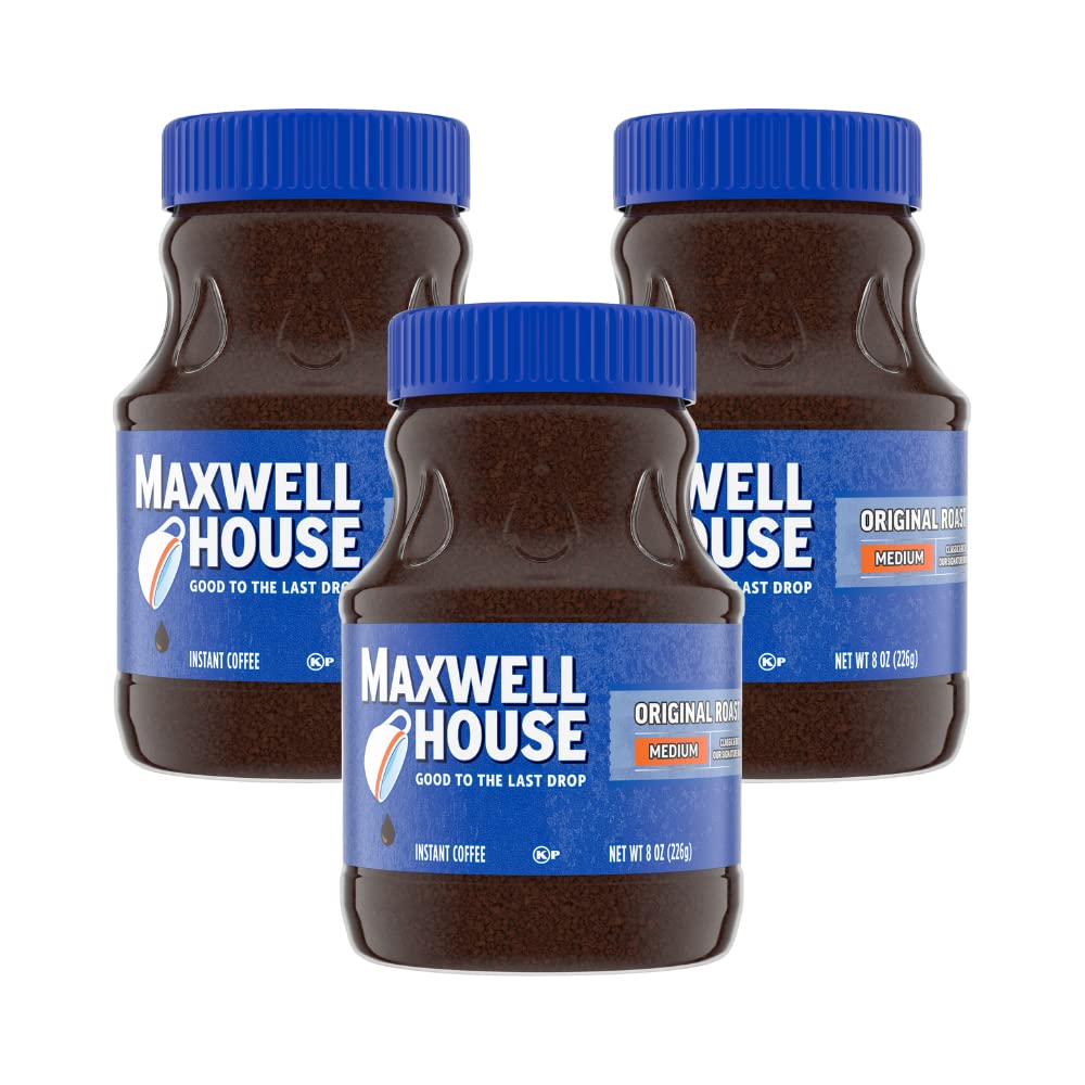 Medium Roast Instant Coffee 8 Ounce Jar Pack of 3 Q51198