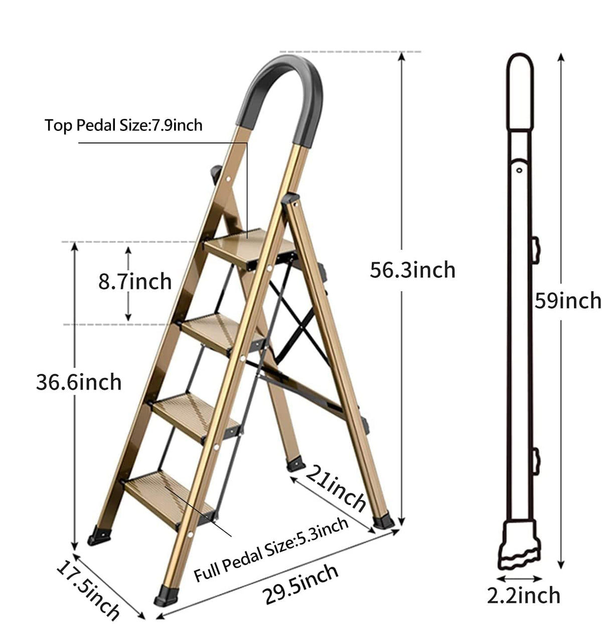 4 Step Folding Step Stool D61191