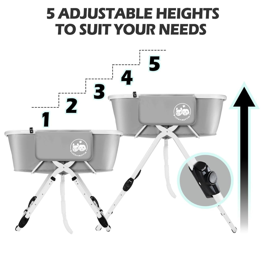 Portable Foldable Dog Bathtub 5 Adjustable Heights I871724