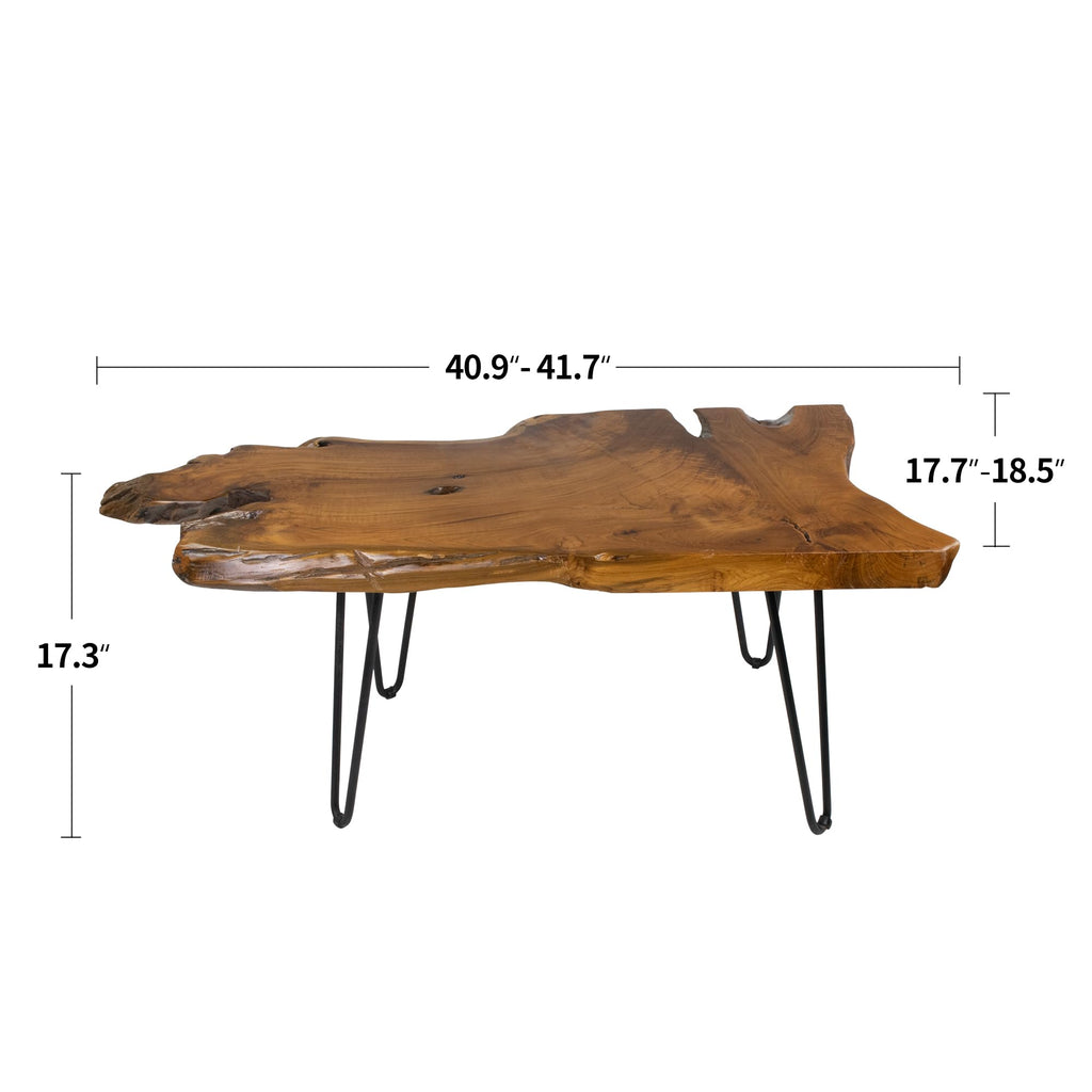Live Edge Solid Wood Coffee Table L6369