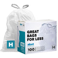 White 8-9 Gallon Drawstring Trash Bags, 100 Count T5549