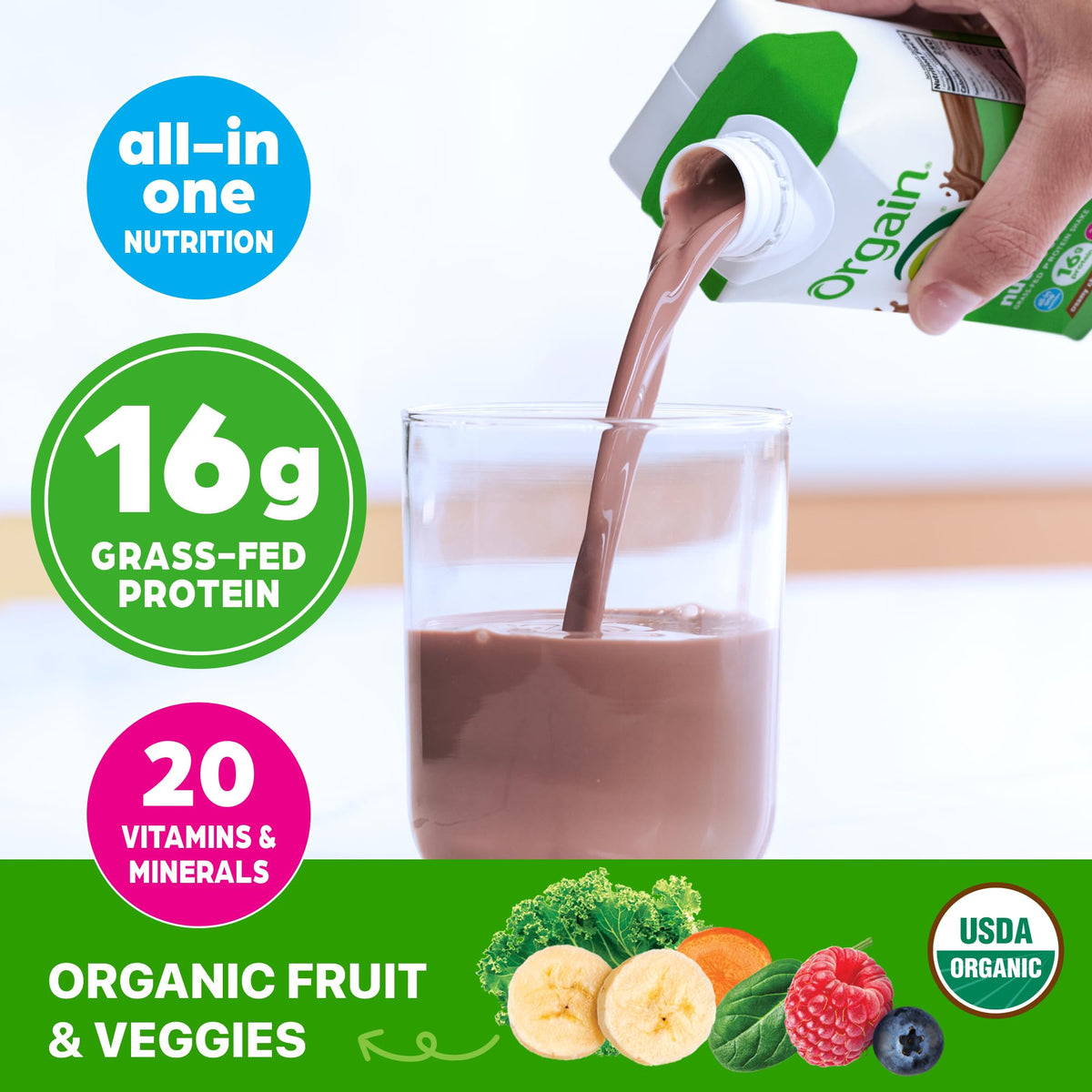 Organic Creamy Chocolate Fudge Shake 12 Pack C386418