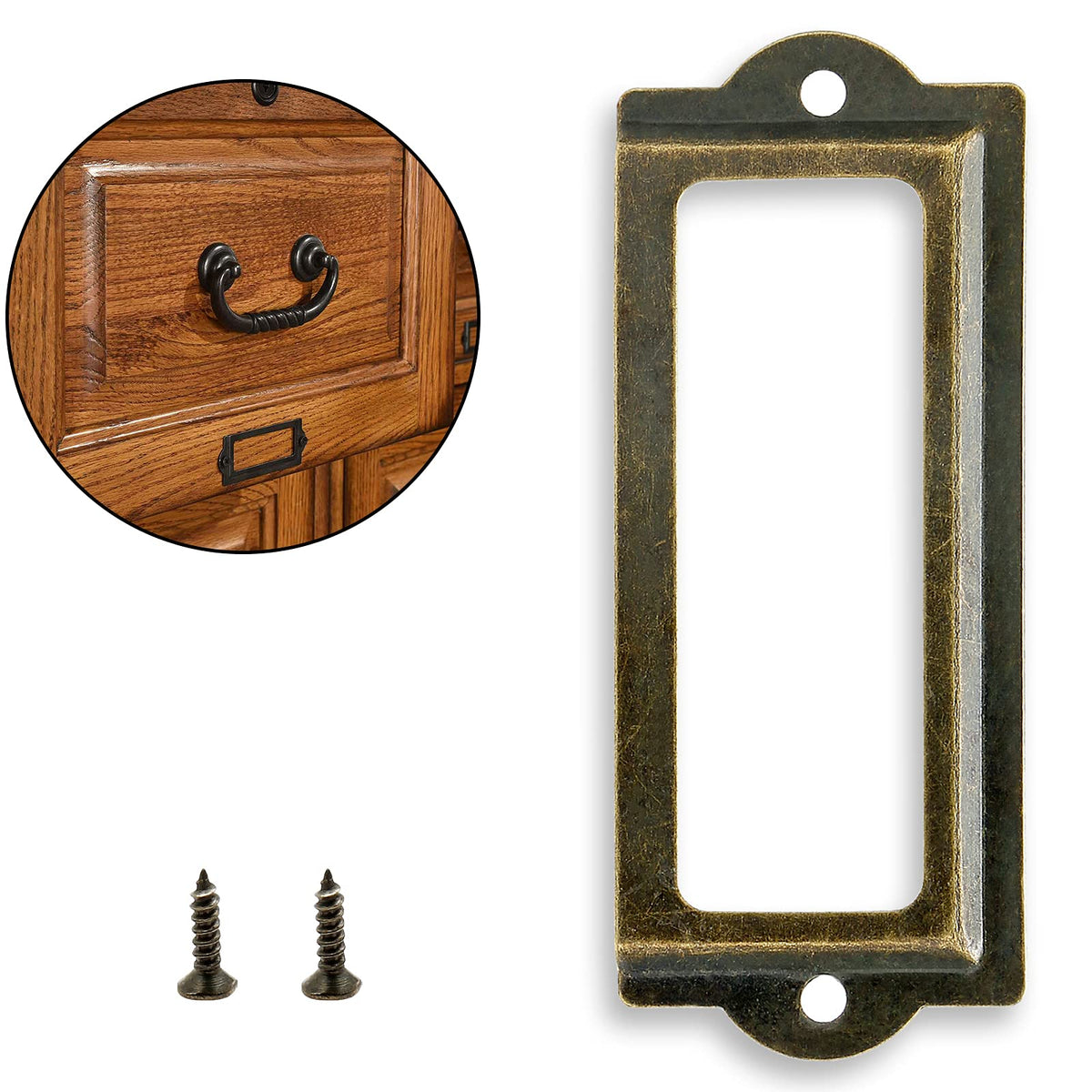 Bronze 3.3 Inch Label Holder 30 Pcs D44490