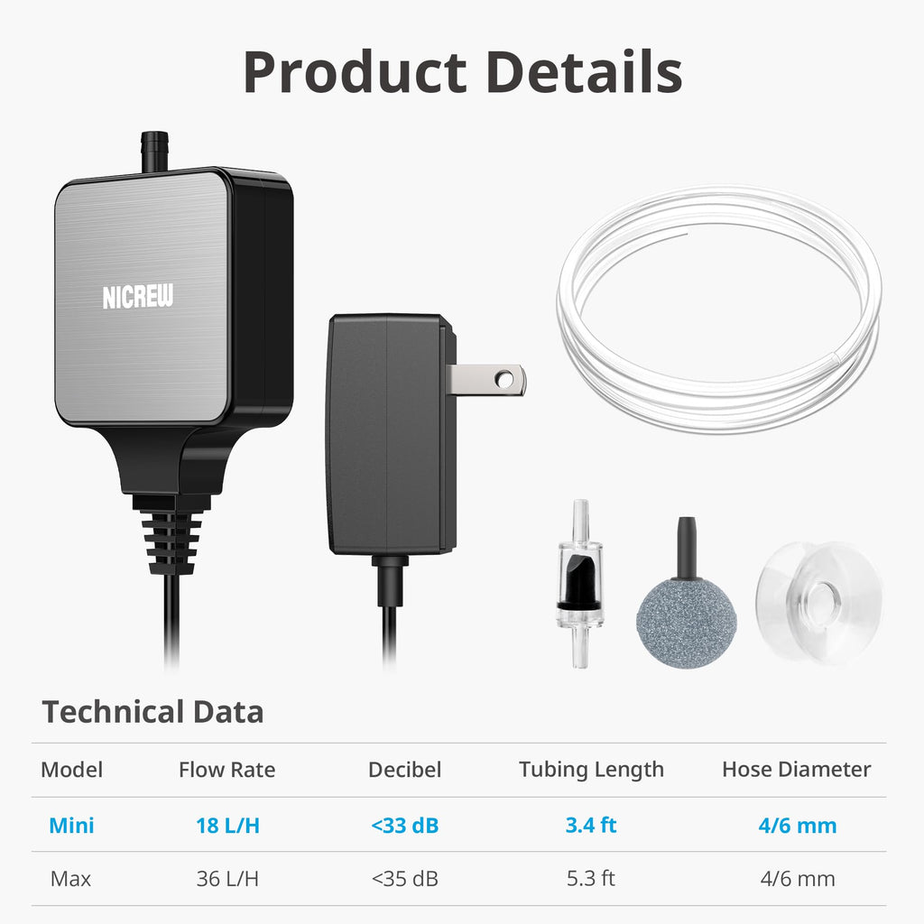 Nano Silent Aquarium Air Pump X82676
