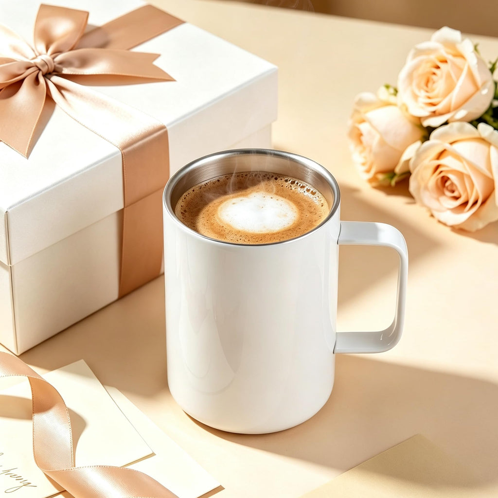 16oz Stainless Steel Sublimation Mug with Lid, 4 Pack D94129