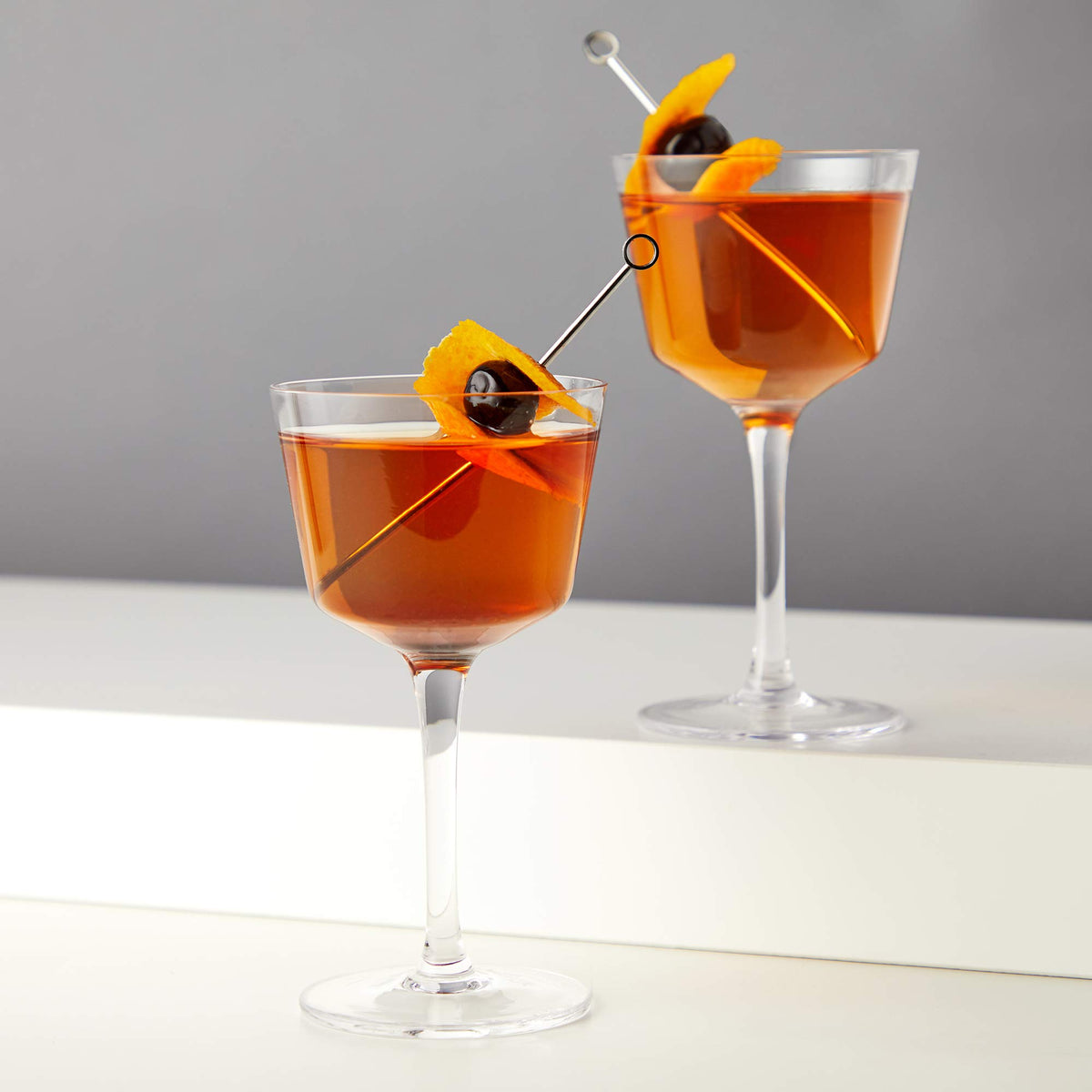 Stemmed Crystal Cocktail Glasses Set of 2 I106