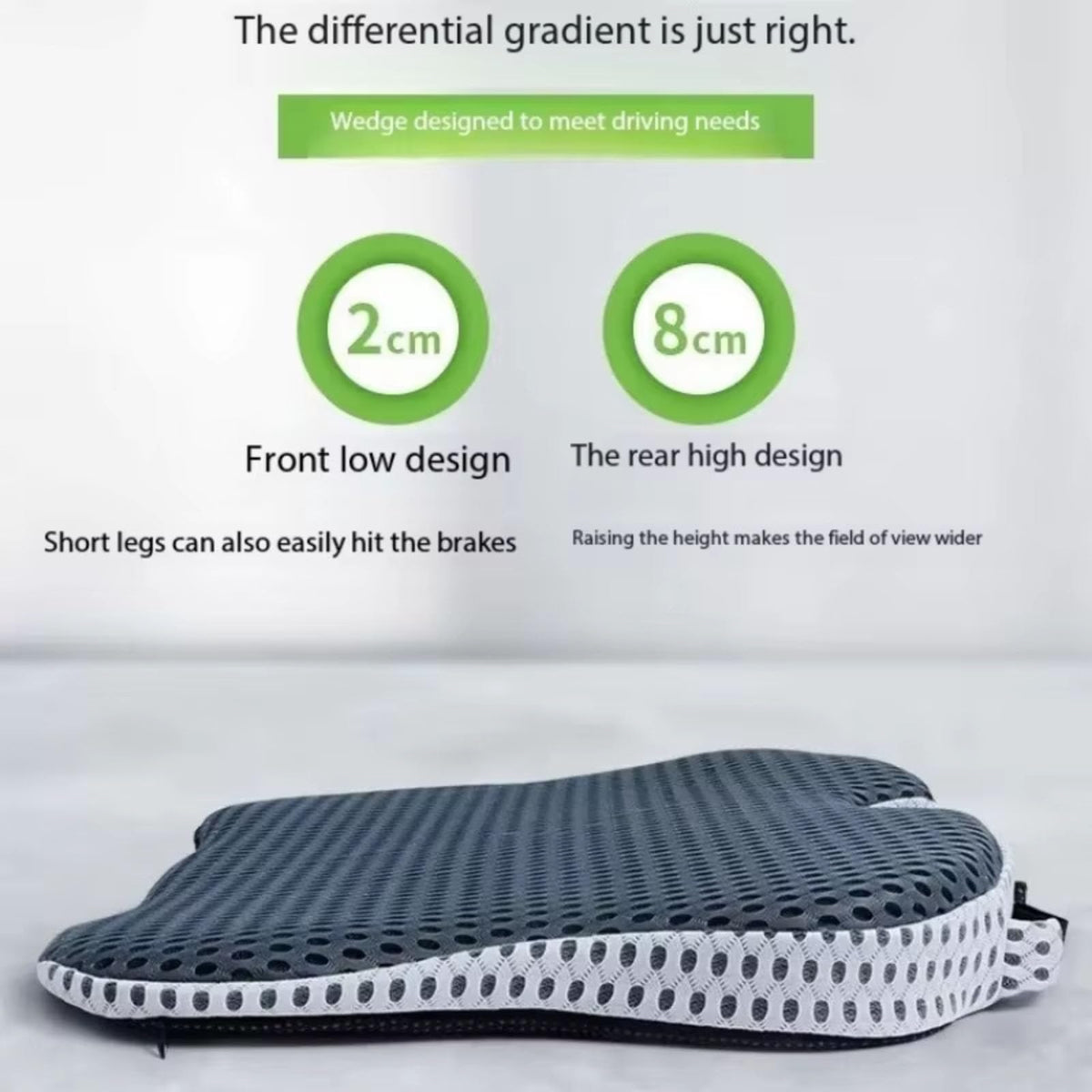 Black Memory Foam Car Seat Booster Cushion J305732