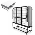 Folding Bed with Mattress, Twin Memory Foam P826578