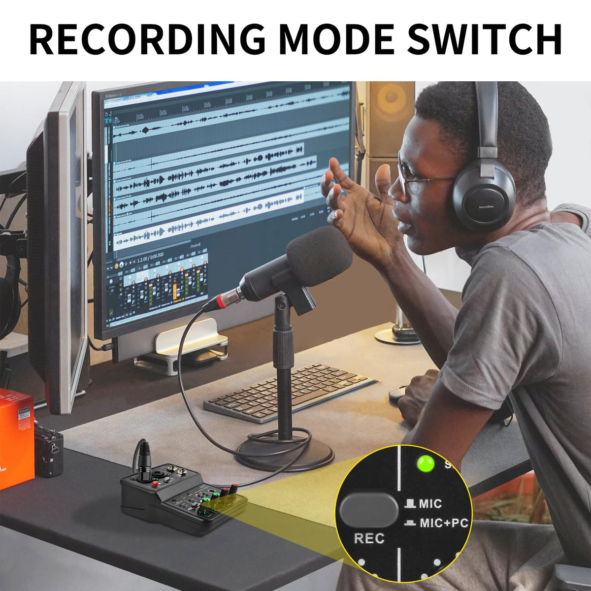 USB Audio Interface with XLR and 3.55m Microphone Jack S294