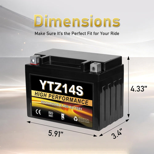 12V 11.2Ah AGM Sealed Motorcycle Battery X817