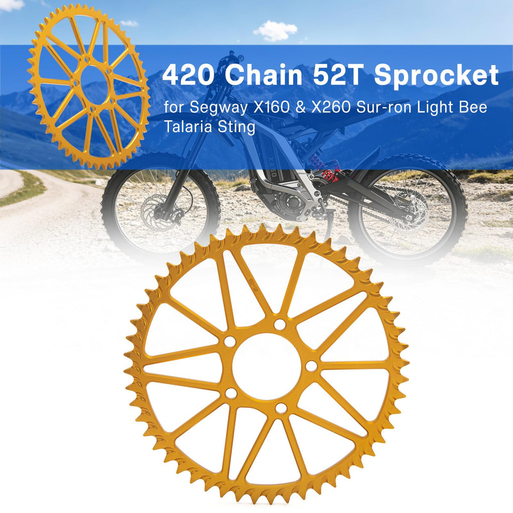 52T 420 Chain Gold Rear Sprocket P171506