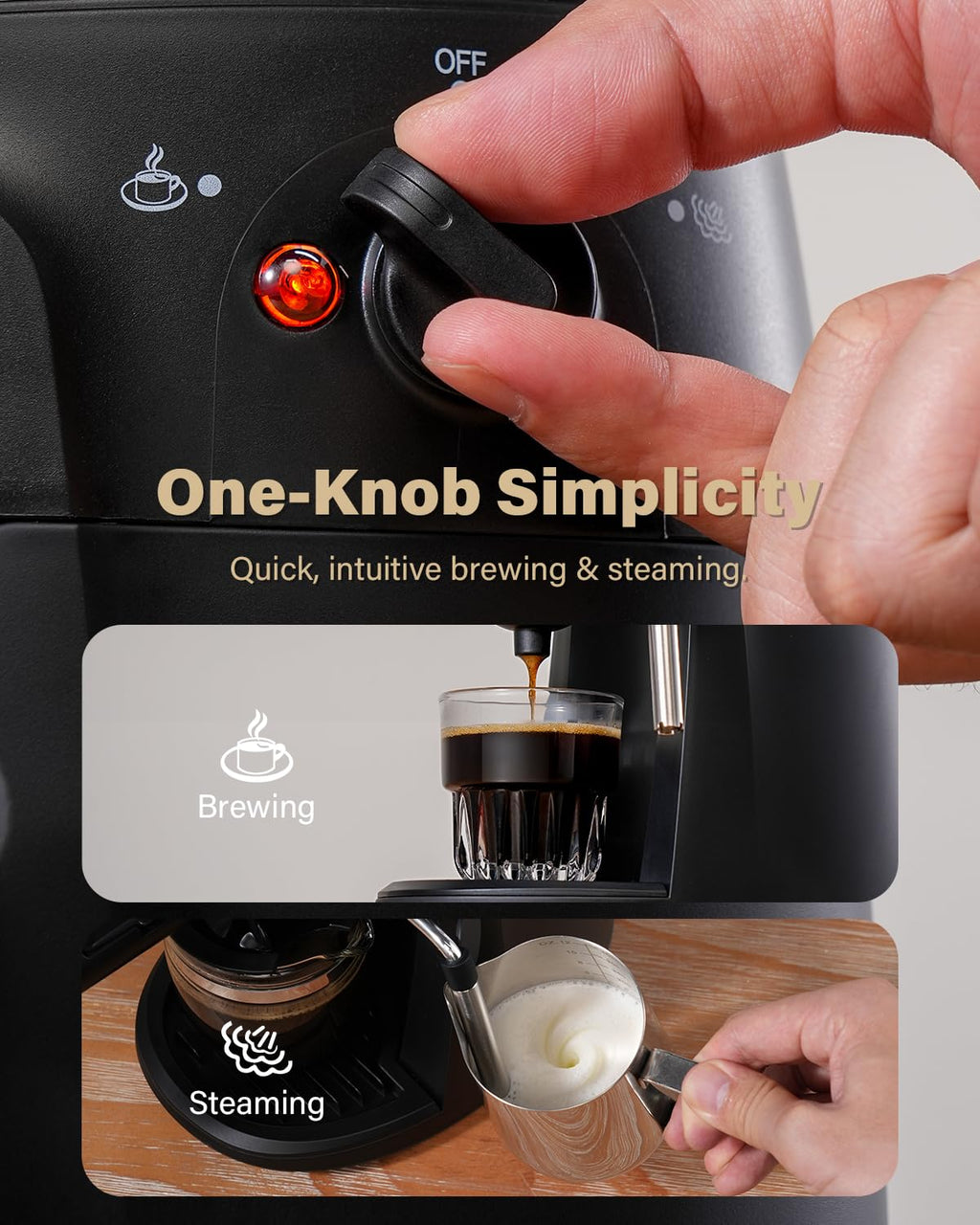 3.5 Bar Espresso Machine with Milk Frother M683377