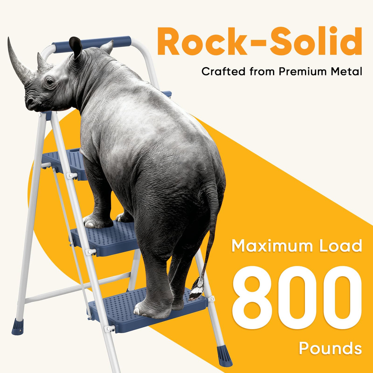 3 Step Folding Step Stool with Safety Lock L105134
