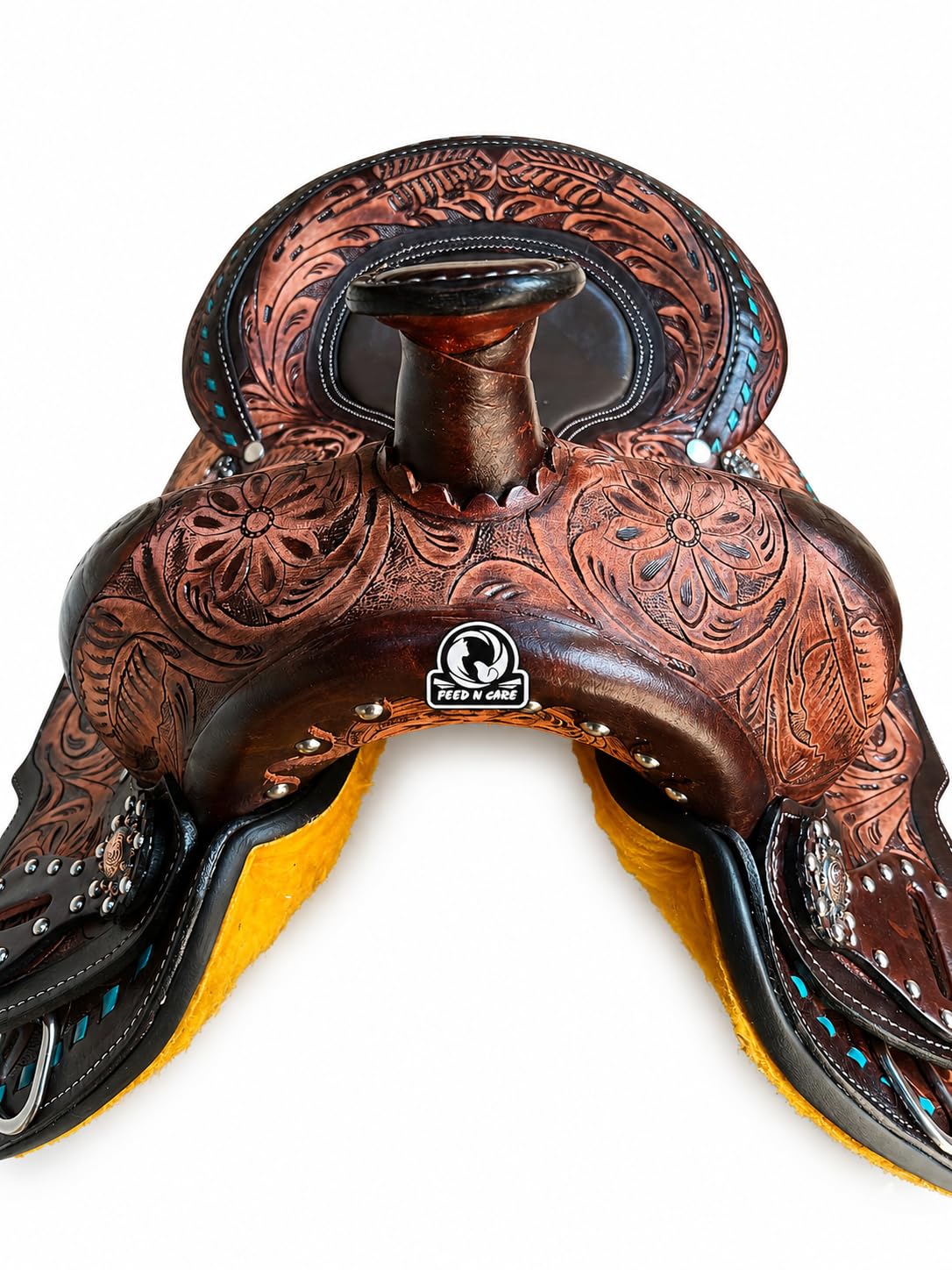 Leather Horse Saddle with Tack Set Y153