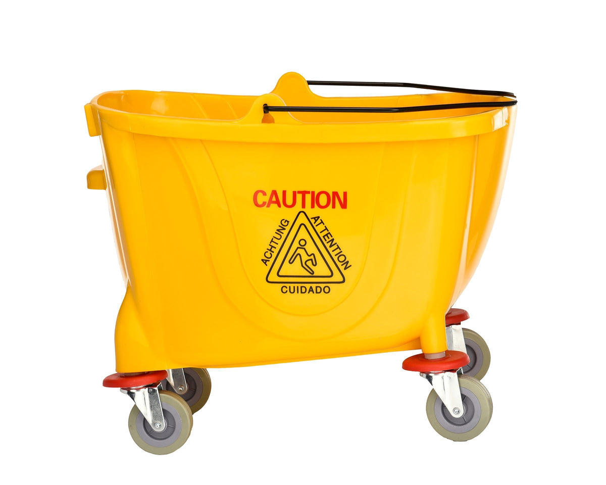 35 qt. Yellow Mop Bucket on Wheels B324