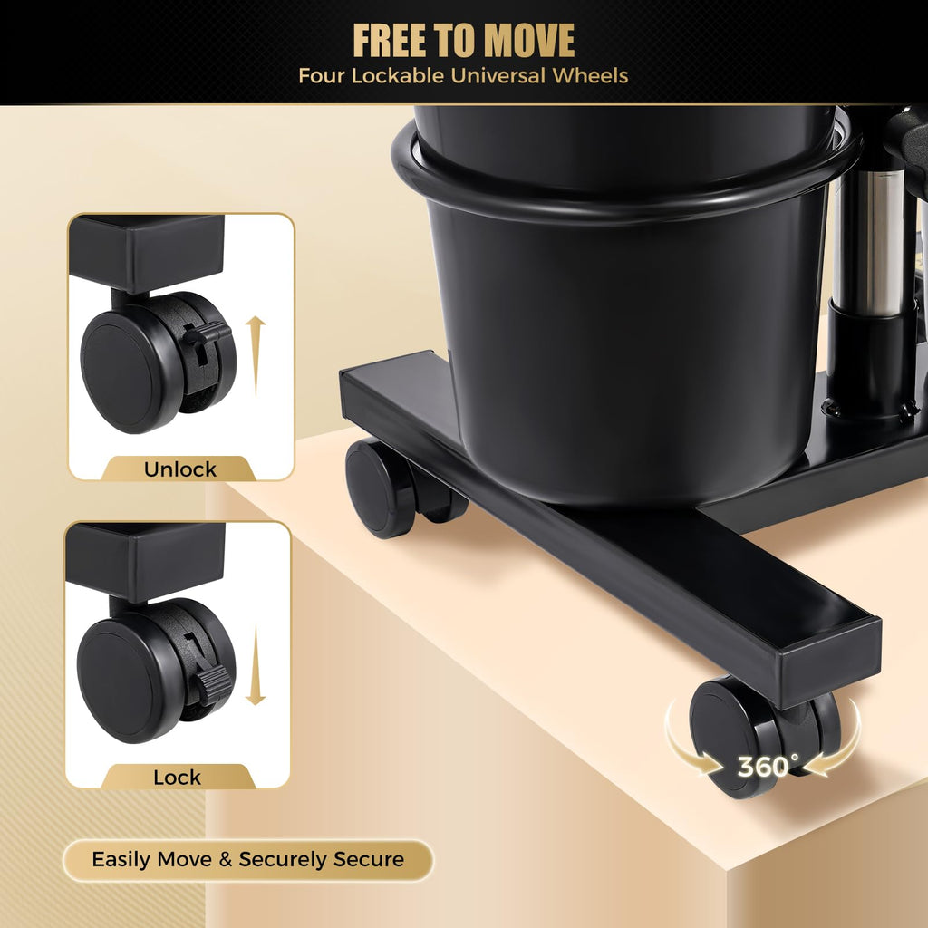 Portable Height and Angle Adjustable Shampoo Basin with 2 Water Buckets and 4 Wheels J623219