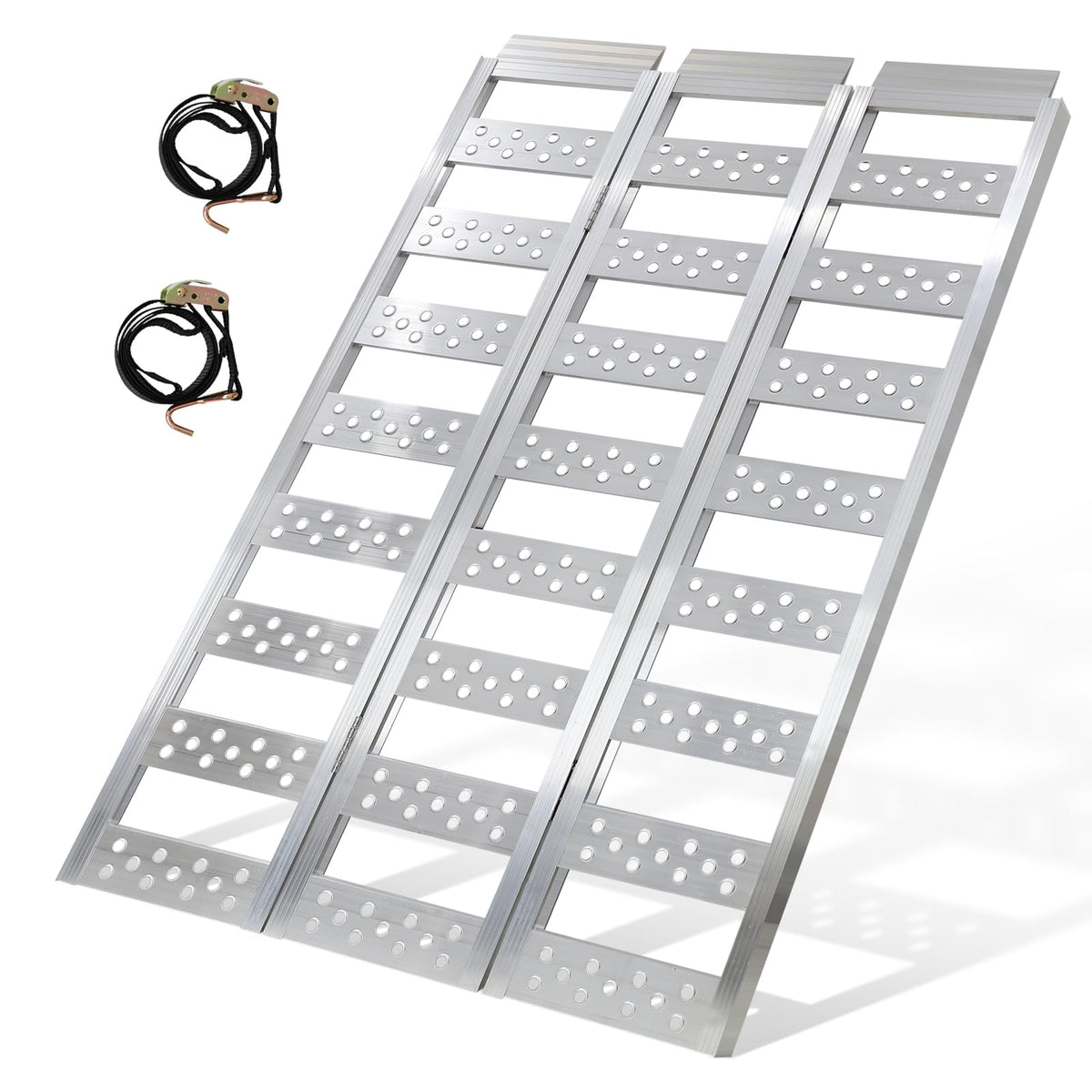 Aluminum Tri-Fold Ramp with Treads, 1600 lbs Capacity T87102