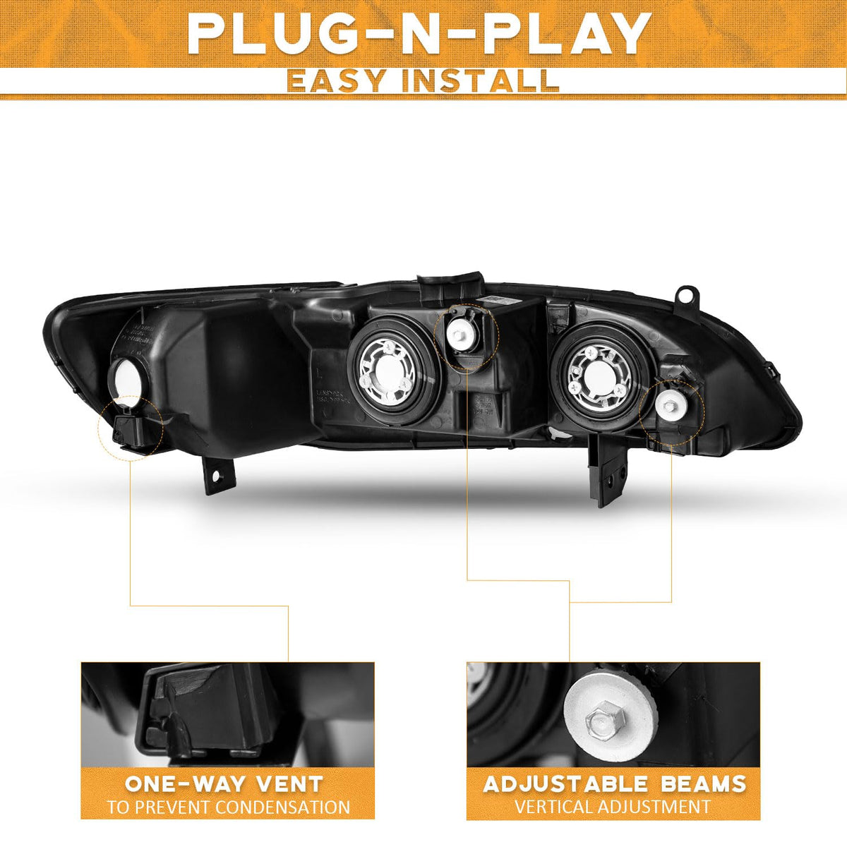 Headlight Assemblies Pair J32837