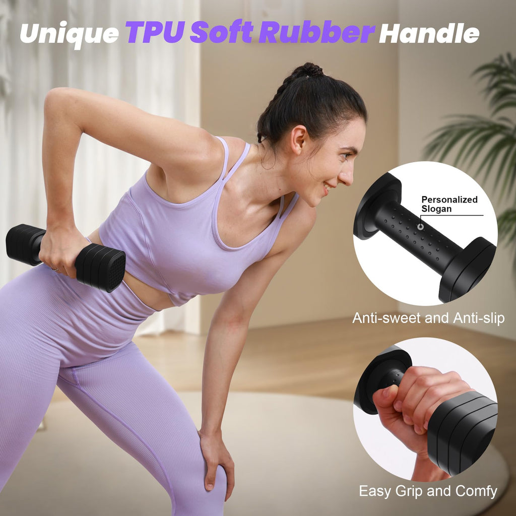 Adjustable 4 in 1 Dumbbell Set with TPU Soft Rubber Handle Q9282