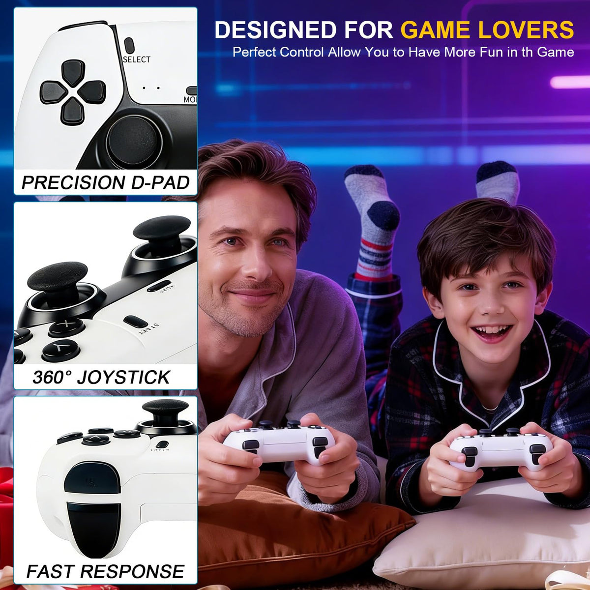 Retro Gaming Console Stick with Dual Wireless Controllers Y43984