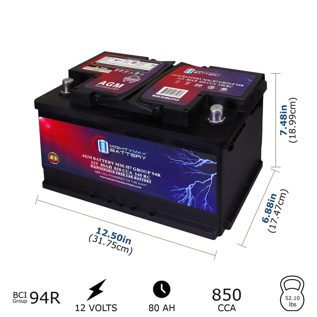 12V 80AH 850 CCA Replacement Battery I702906