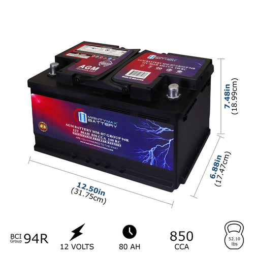 12V 80AH 850 CCA Replacement Battery I702906