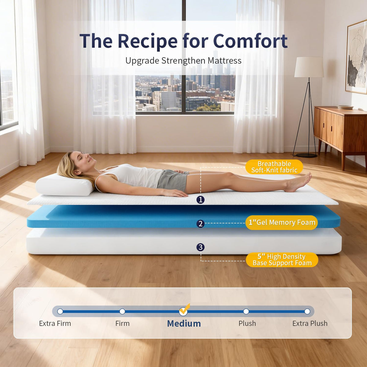 6 Inch Twin Gel Memory Foam Mattress V336