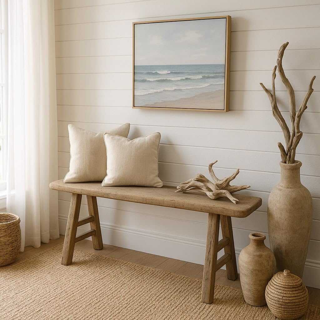 Handmade Wooden Entryway Bench B7750